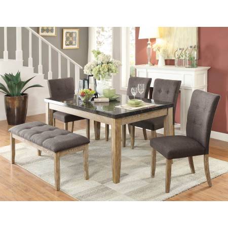 Huron Dining 6PC set (TABLE+4SIDE CHAIRS + 1 Bench)